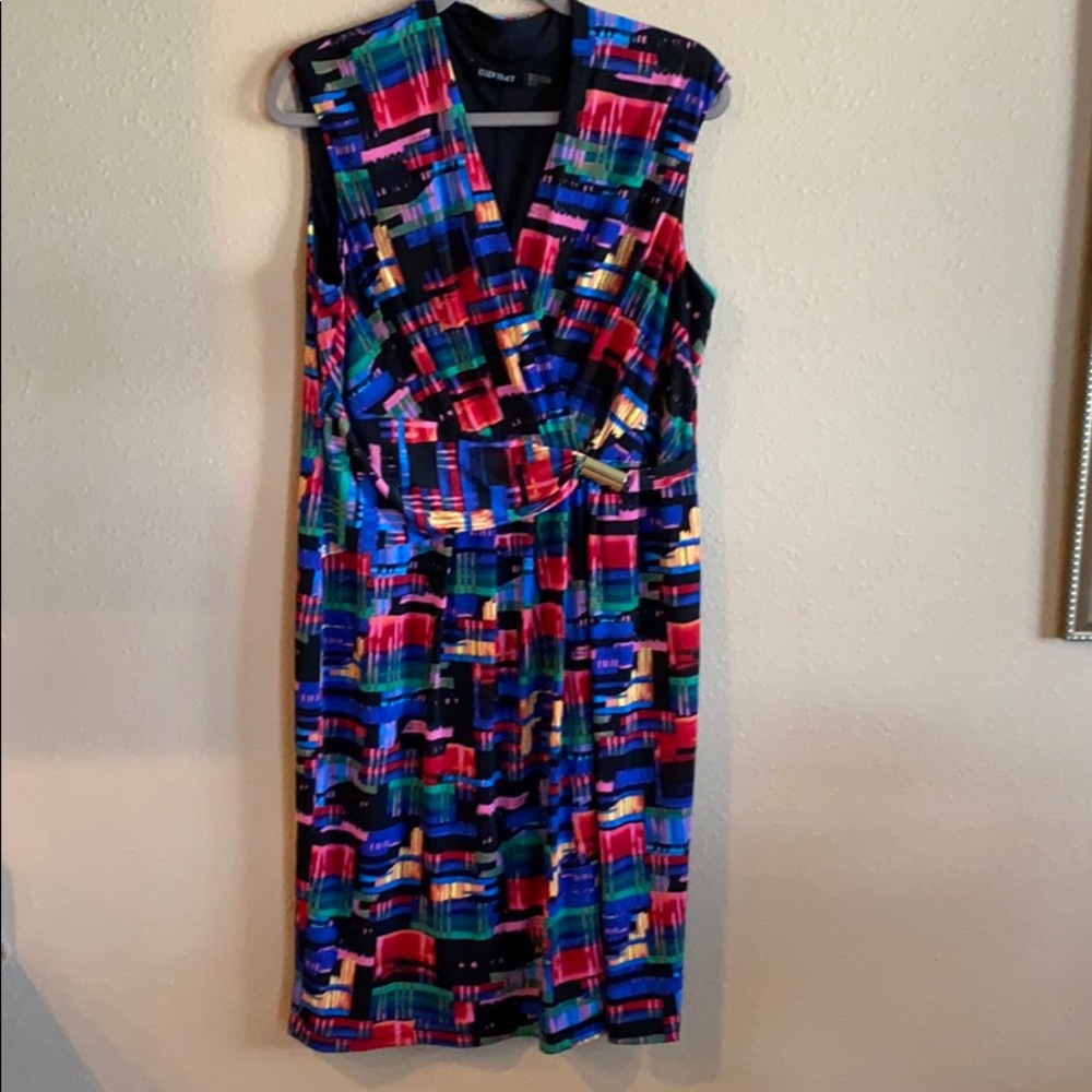 Ellen Tracy V-Neckline Sleeveless Dress 16